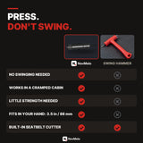 Press, don't swing: NovMelo vs a classic swing hammer