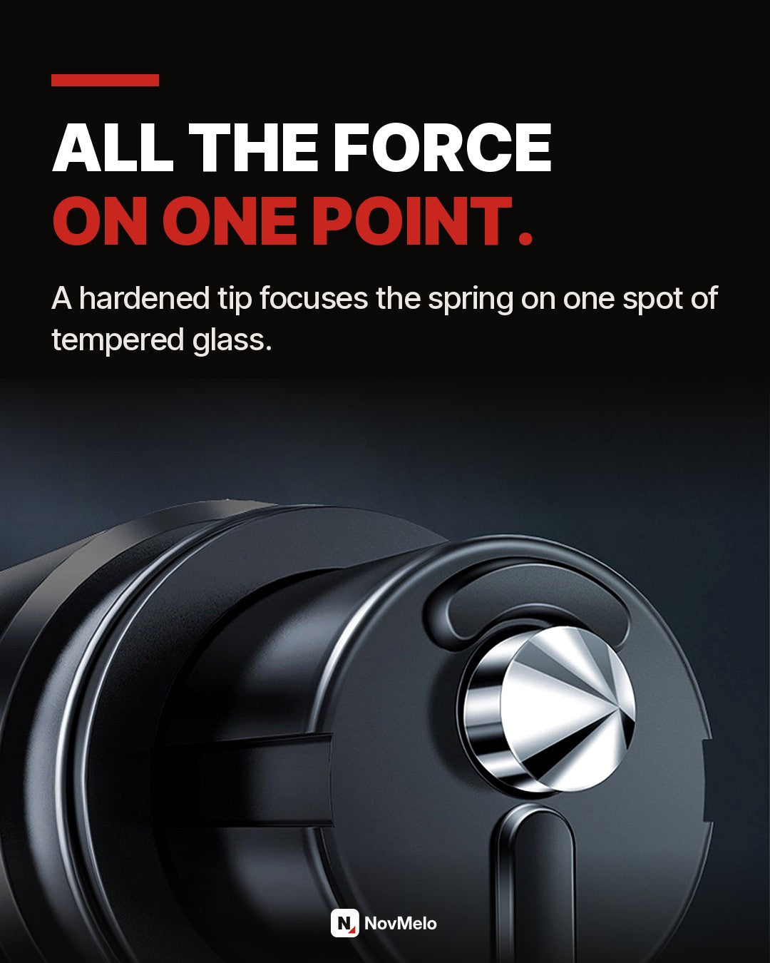 All the force on one point: hardened breaker tip