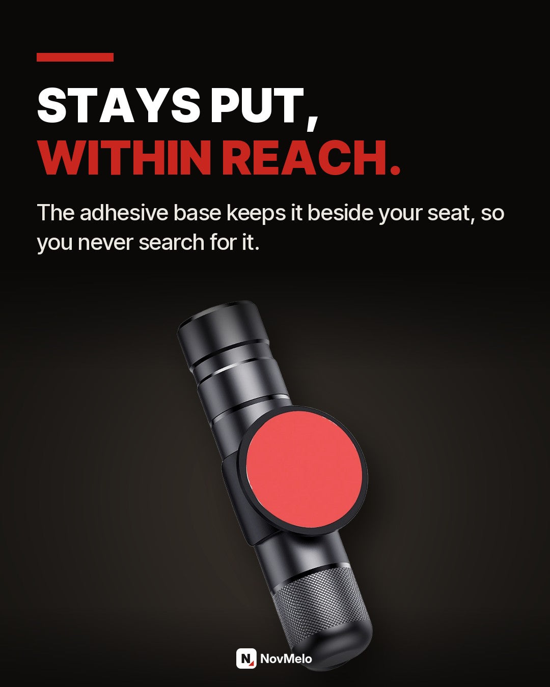 Adhesive mount keeps it within reach